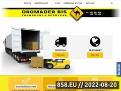 Zrzut strony P.H.U. Dromader -transport międzynarodowy i przewozy w Szczecinie