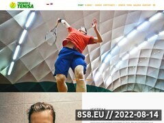 Zrzut strony Nauka tenisa indywidualna lub grupowa na kortach w Warszawie