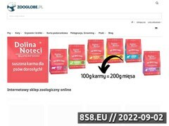 Zrzut strony Internetowy sklep zoologiczny Zooglobe.pl