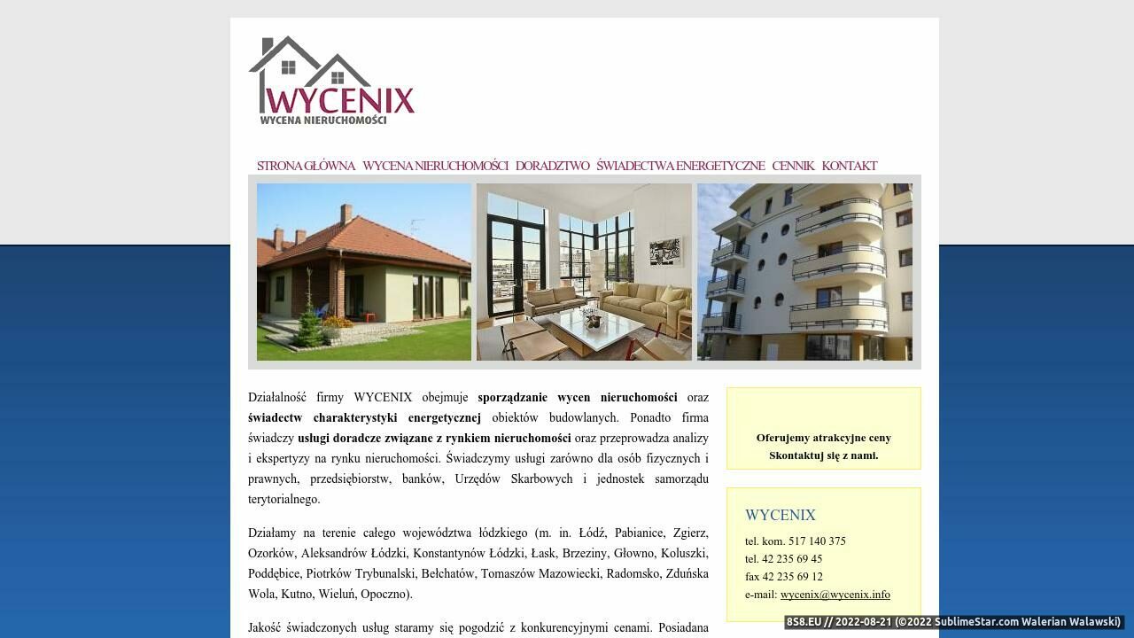 Wycenix - Wycena nieruchomości, Doradztwo (strona www.wycenix.info - Wycenix.info)