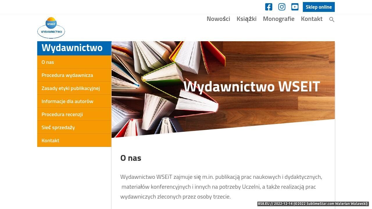 Książki medyczne (strona wydawnictwo.wseit.edu.pl - Wydawnictwo Wseit)