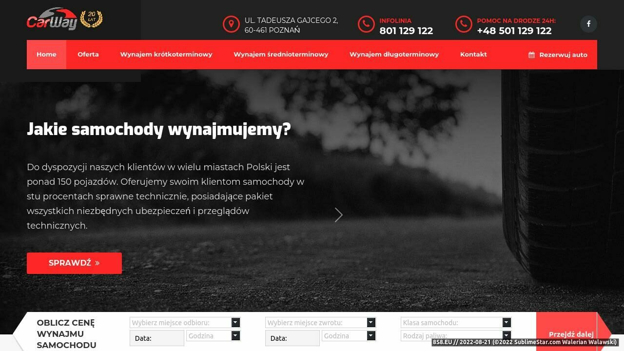 Wypożyczalnia samochodu (strona www.wynajem-samochodu.pl - Wynajem-samochodu.pl)
