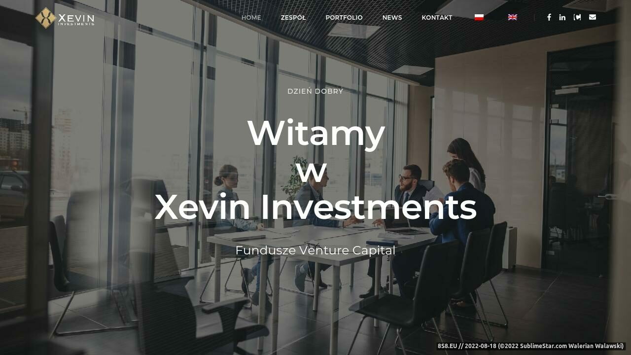 Fundusz venture capital (strona xevin.eu - Xevin Investments)