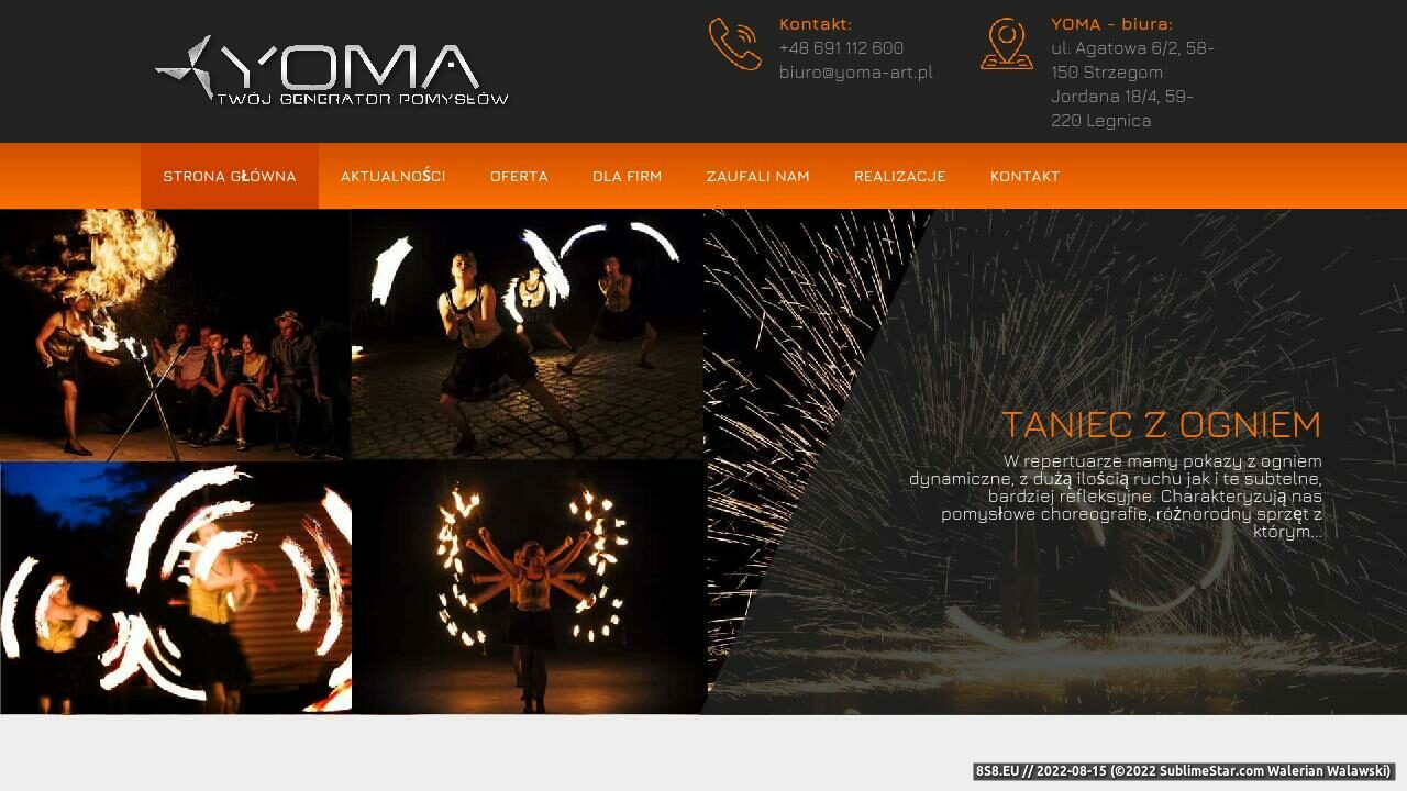 Taniec z ogniem (strona yoma-art.pl - Yoma-art.pl)