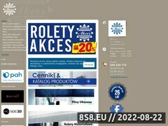 Zrzut strony Rolety materiałowe Akces