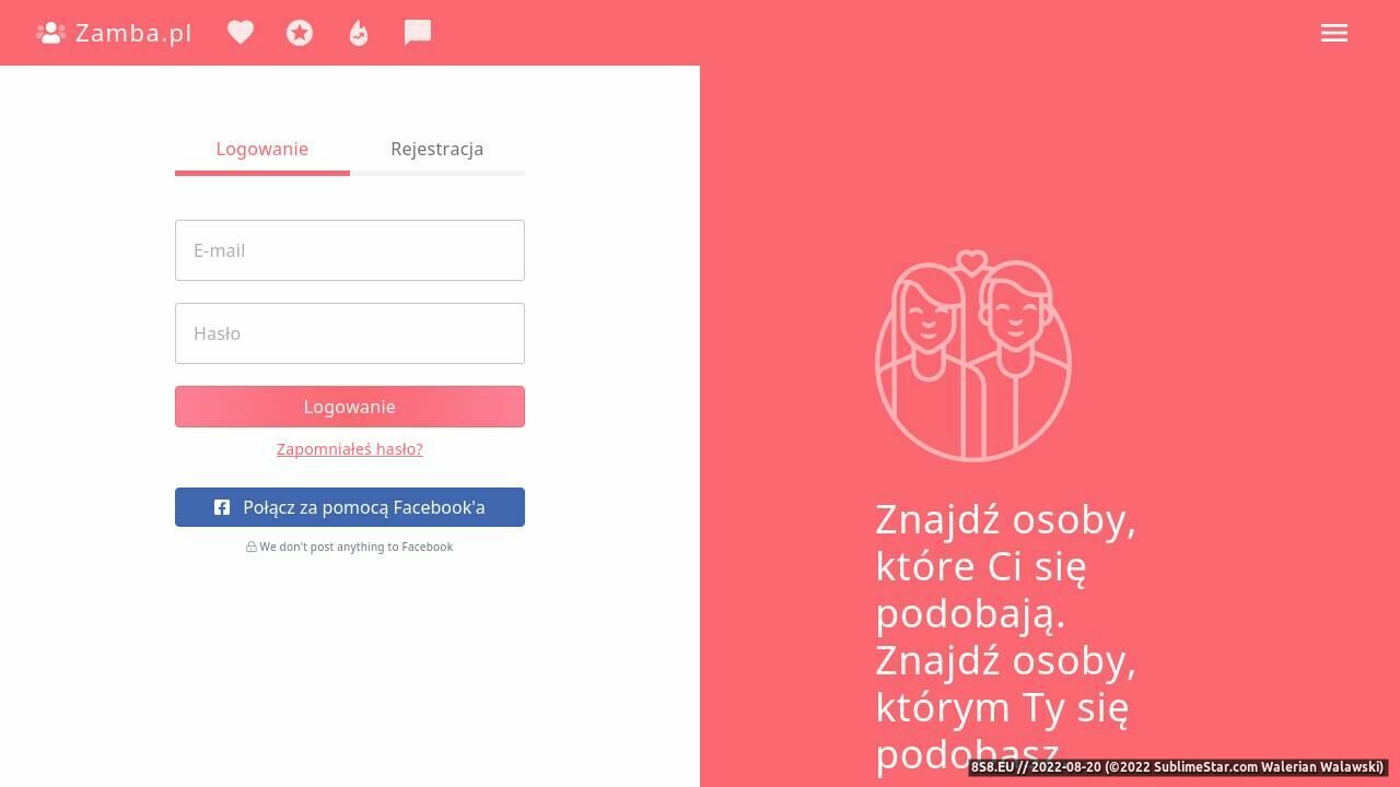 Serwis społecznościowy Zamba.pl (strona zamba.pl - Zamba.pl)