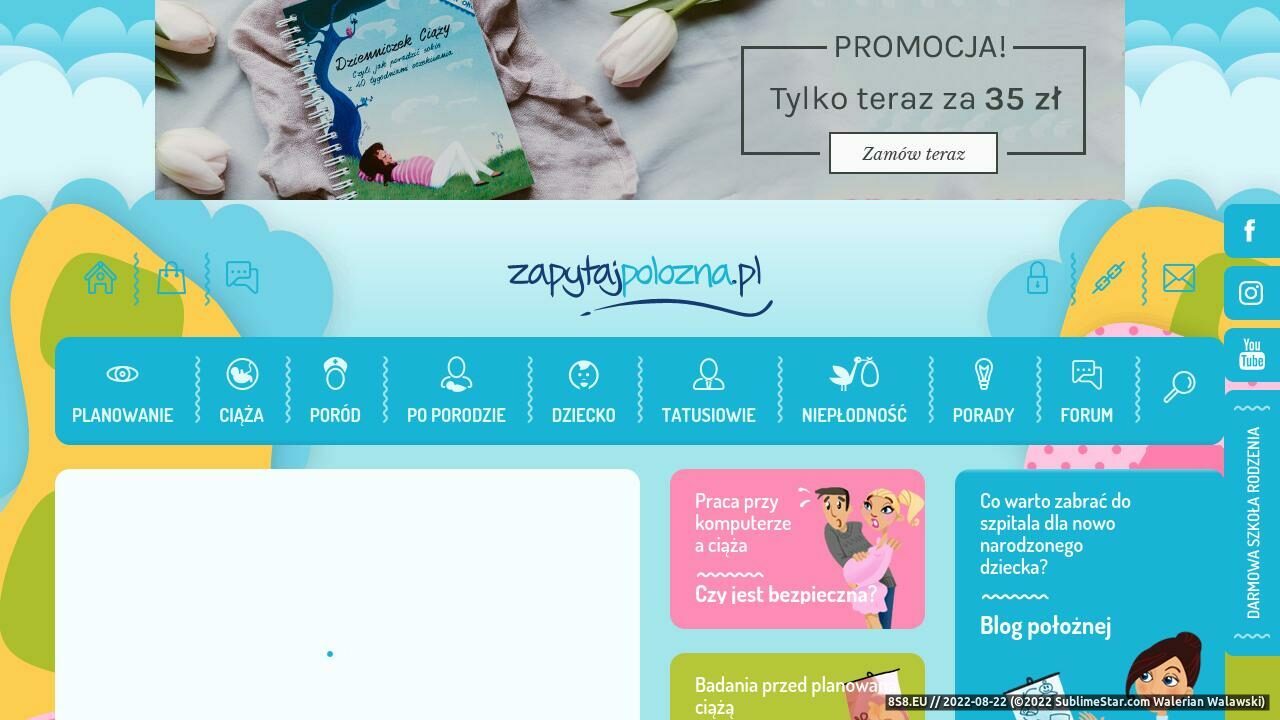 Ciąża i informacje dla przyszłych mam (strona www.zapytajpolozna.pl - Zapytajpolozna.pl)