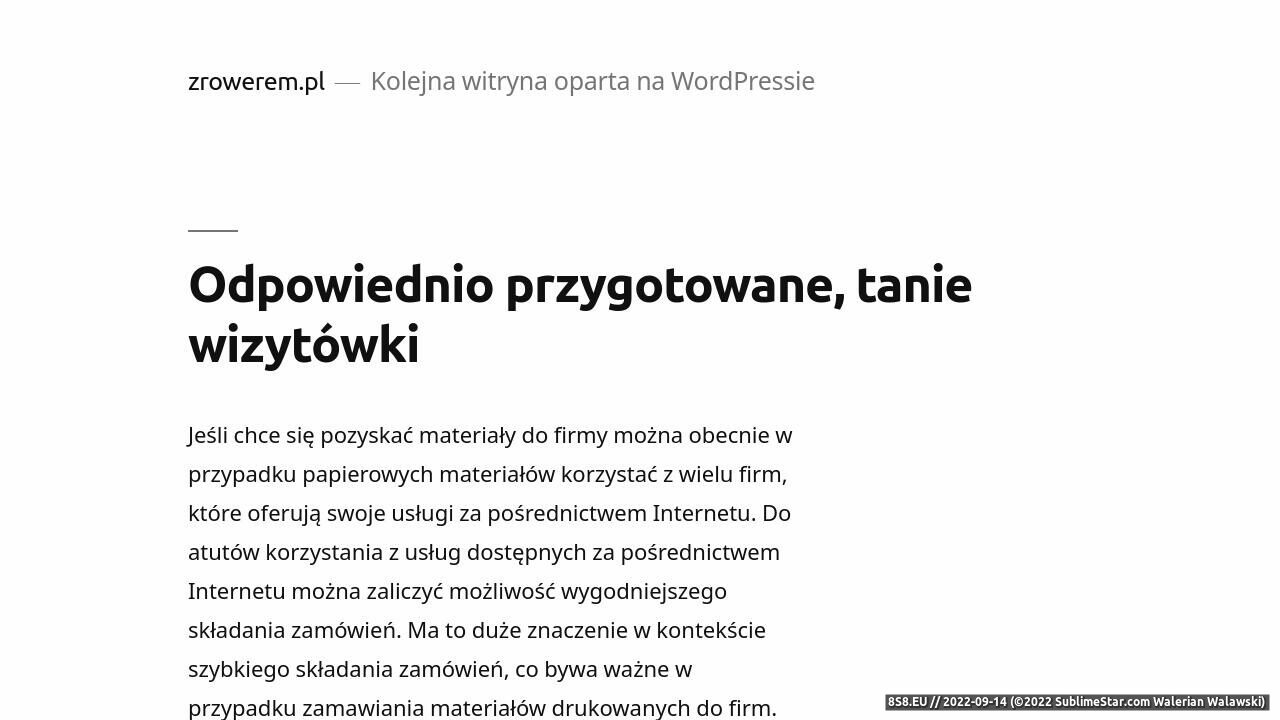 Zrzut ekranu Zrowerem.pl - Dynamiczne forum rowerowe