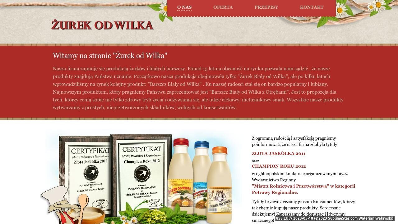 Wytwórnia Barszczu Żurek od Wilka (strona www.zurekodwilka.com - Zurekodwilka.com)
