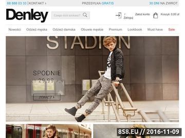 Zrzut strony Denley.pl Sklep Internetowy Odzież Płaszcze Kurtki Koszule Męskie