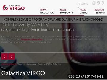 Zrzut strony Galactica Virgo - oprogramowanie dla biur nieruchomości i agencji
