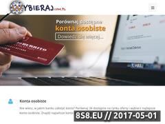 Miniaturka wybieraj.com.pl (Strona oferuje porównywarkę kont bankowych)